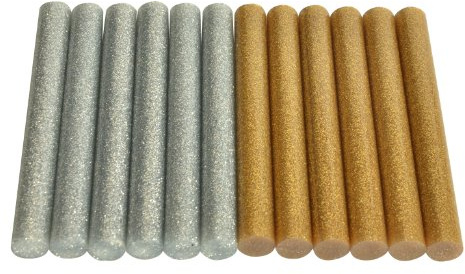 Stanley 170437 Low Temp Glue Sticks - Silver/ Gold (12 Pieces)