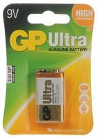 BATTERY, ULTRA ALKALINE 9V 1PK | ALKALINE Non-Rechargeable Batteries By GP BATTERIES - GP1604AU-C1