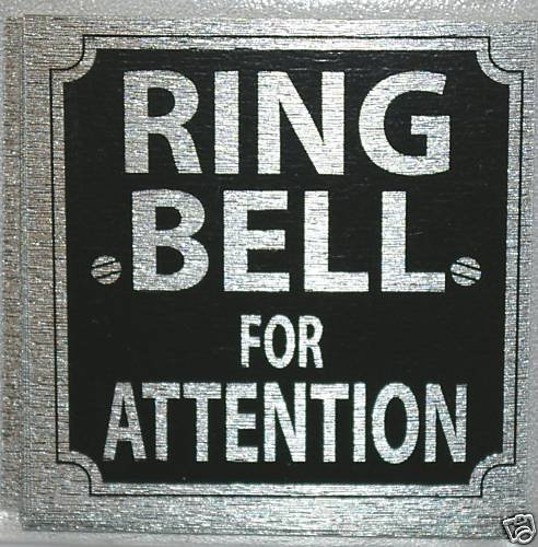 eCobbler Stick on Sign For Home or Business 8x8cm - Ring Bell For Attention
