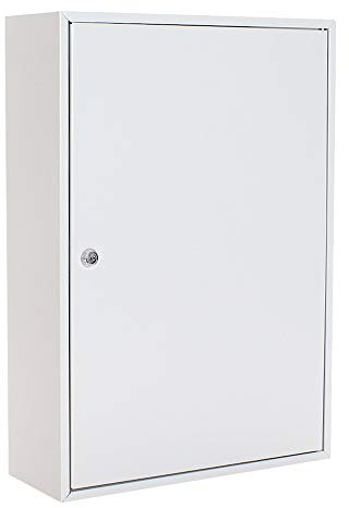 Rottner S200 Armoire à clés à Une Porte, Acier allié, Blanc, 200Keys