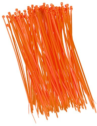100 Stück Kabelbinder 200mmx2,5mm für Schattiernetz Zaunblende Zaun in orange