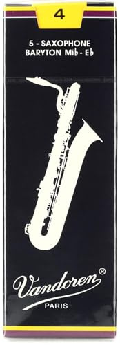 Vandoren Traditional Baritone Saxophone Reeds - Box of 5 - Strength 4