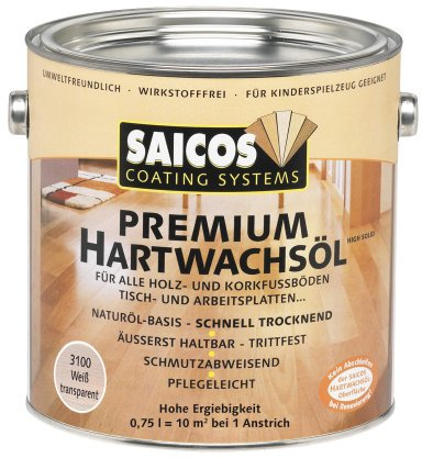 Saicos 3100 300 Premium Hartwachsöl weiss 0.75 l