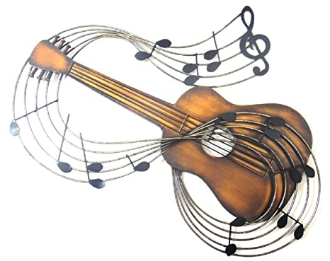 BWA Wall Art Wanddekoration Klassische Gitarre, Bronze