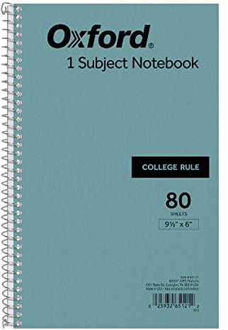 TOPS Kraft Cover Notebook, 9.5 x 6 Inches, College Rule, 80 Sheets Each, Blue Covers, Box of 24 (65121)