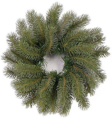 kunstpflanzen-discount.com Weihnachtskränze mit 40 PE Tannenzweigen, Durch. 40cm - künstlicher Weihnachtskranz Tannenkranz hochwertig - Adventskranz