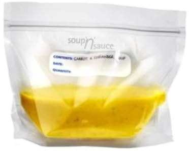 Lakeland Soup 'n' Sauce Sealed Freezer Clear Storage Bags, 1 Litre - Pack of 20