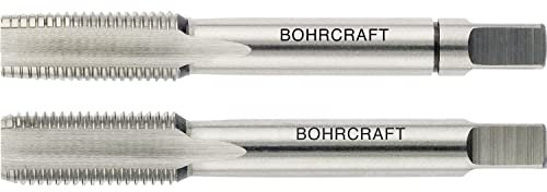 Bohrcraft Handgewindebohrer DIN 5157 G HSS-G, Whitworth-Rohr 1 Zoll x 11, 2-teilig in Unibox, 1 Stück, 41021100100