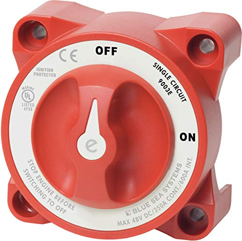 Blue Sea Systems BS-9003E / E Ser. Batt Sw 1 Ckt On-Off Red