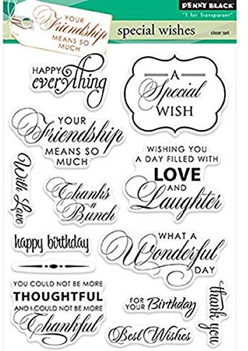 Penny Black Rubber Clear Stamps 12,7 cm x 6,5 Sheet-Special Wishes