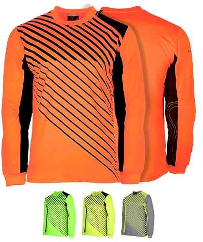 VIZARI Arroyo Adult Goalkeeper Jersey | Long Sleeve Padded Football Goalie Shirt for Shock Absorption | Lightweight Moisture-Wicking Football Jersey
