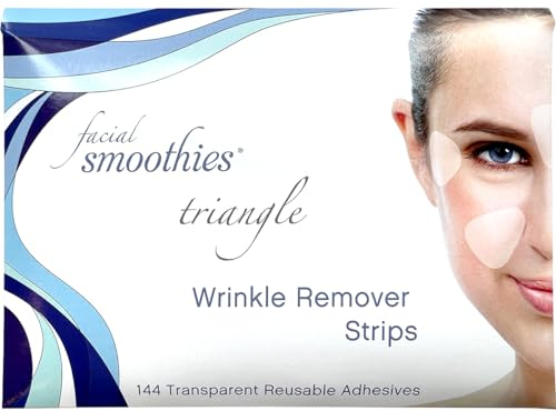 Smoothies Triangle Wrinkle Patches for Face Overnight – Facial Patches for Elevens, Crows Feet and Lip Lines, 144 Count per Box – Made in the USA
