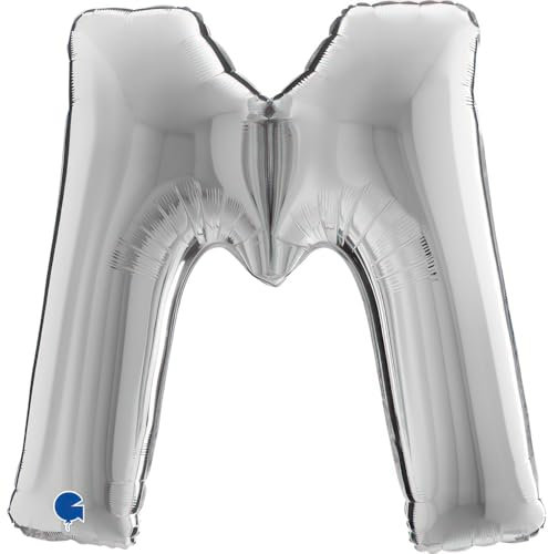 Riesenbuchstabe Folienballon 40/102cm | Silber #M