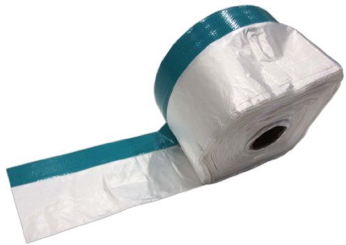 Masker Tape 3 Rollen 550mmx20m mit Steinband Folie 10my Abdeckband Abdeckfolie Steinband Masker