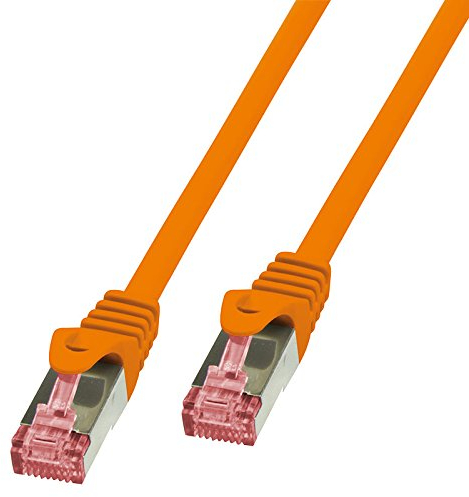 BIGtec LAN Kabel 30m Netzwerkkabel Ethernet Internet Patchkabel CAT.6 orange Gigabit SFTP doppelt geschirmt für Netzwerke Modem Router Switch 2 x RJ45 kompatibel zu CAT.5 CAT.6a CAT.7 Stecker
