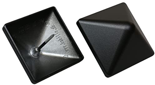 Gartenwelt Riegelsberger Pfostenkappe 145x145 mm Aluminium schwarz pulverbeschichtet Kappe für Pfosten mit Dorn Zaunkappe Abdeckkappe
