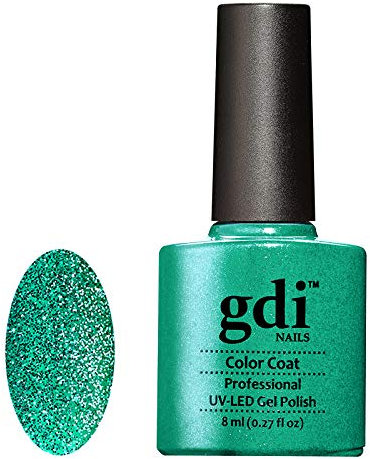 GDI Nails - R08 Jade Mystica - Dazzling Green Jade Shade - UV LED Soak Off Gel Nail Polish Varnish - Shimmer Glitter Range - 8ml - ***REQUIRE UV/LED LAMP TO CURE DRY GEL POLISH***
