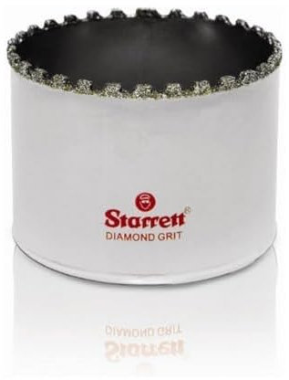 Starrett Diamond Grit Hole Saw - D0278 Ceramic And Tile Drill Cutter - For Brick Glass Marble Slate Stone Porcelain - 73mm (2.7/8 inch)