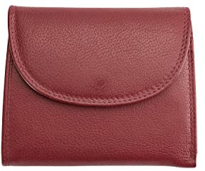 Josephine Osthoff Geldbörse Damen Leder Gross Portemonnaie KleinGeldbörse Herren Kreditkartenetui Münzbörse Geldbeutel mit Münzfach echt Leder RFID-Schutz (910), Farbe:Bordeaux