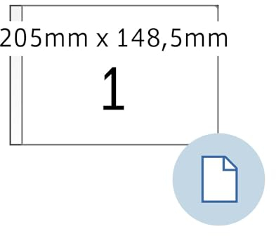 HERMA 8493 Universal Etiketten, 1000 Blatt, 205 x 148,5 mm, 1 pro A5 Bogen, 1000 Stück, selbstklebend, bedruckbar, matt, blanko Papier Klebeetiketten Aufkleber, weiß