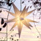 Außenstern Stern Adventsstern Weiss - ca. 55 cm Weihnachtsstern, Faltstern - hochwertige Verarbeitung, auswechselbares Leuchtmittel Glühbirne 15 Watt, kein störanfälliger Trafo nötig!
