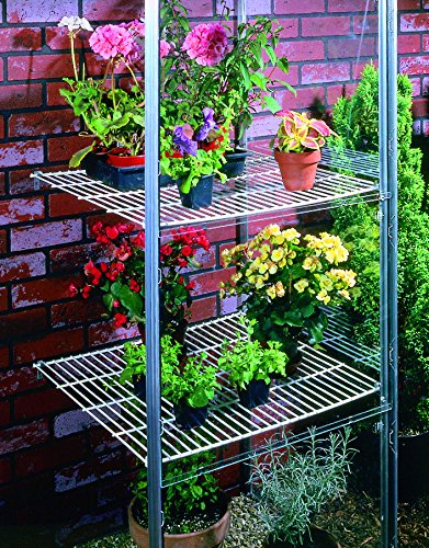 Vitavia Gewächshäuser Drahtregalset für Gewächshaus Ida 900 und 1300, Metall, 2 Regale, B 63 x H 61 cm, für Pflanzen und Gartenutensilien