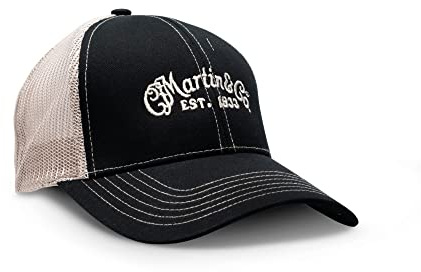 MARTIN Mesh Trucker Hat – Black and Tan | Adjustable Fit with Breathable Mesh Back | Classic Logo