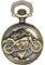 JewelryWe Taschenuhr, Quarz, rund, Motiv Motorrad, Cool Biker, Anhänger, Halskette, Legierung, Modeschmuck, für Damen und Herren, kupferfarben, mit Geschenktasche