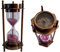 Hanzla Collection Sablier décoratif en Laiton avec Boussole Maritime Antique 12,7 cm