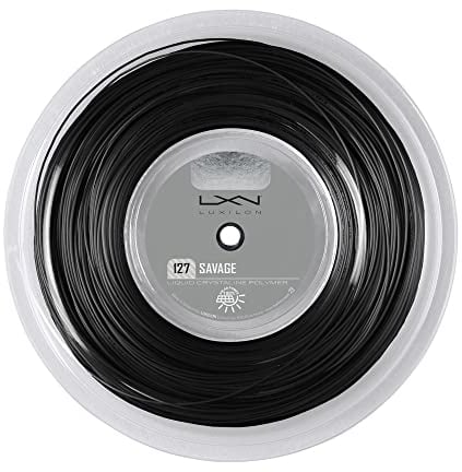 Wilson Luxilon Unisex Tennissaite Savage 127, schwarz, 200 Meter Rolle, 1,27 mm, WRZ902100