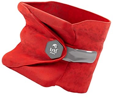 trtl Travel Pillow Rot | Nackenkissen für Flugzeug & Auto | Ergonomisches Reisekissen | Einzigartiges Stützsystem | Waschmaschinenfest