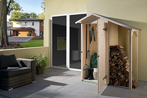 weka Garten-/Terrassenschrank 351 A Gr.1 Satteldach, 14 mm, ET, Schleppdach 50 cm