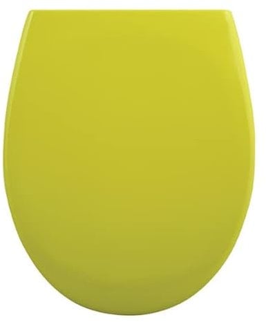 MSV Asiento de Inodoro Duro Termo Verde - Bisagras de Acero Inoxidable