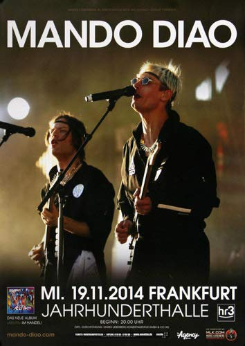 Mando Diao - The Band, Frankfurt 2014 » Konzertplakat/Premium Poster | Live Konzert Veranstaltung | DIN A1 «