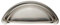 Carlisle Brass Fingertip FTD557 Cottage Drawer Cabinet Cup Pull Handle - 76mm Hole Centres (Satin Nickel)