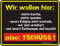 empireposter Wir wollen Nichts kaufen - Blech-Schild Blechschild mit Spruch, 4 Saugnäpfe - Grösse 17x22 cm