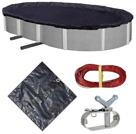 Blue Wave BWC720 Winter Cover, 15-FT x 30-FT, Dark Navy Blue
