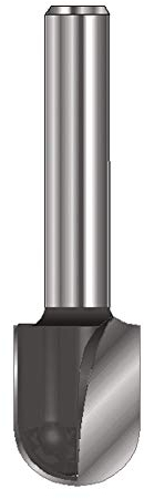 ENT 12580 Fraise à gorge Carbure, Queue (S) 8 mm, Diamètre (D) 6 mm, NL 12,7 mm, R 3 mm, SL 32 mm