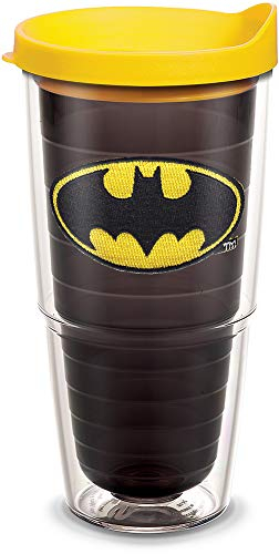 Tervis Warner Brothers Gobelet avec couvercle jaune, 710 ml, Batman on Quartz