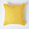 HOMESCAPES Yellow Ochre 18 x 18 Inch Nirvana Pure Slub Cotton Cushion Cover Coordinating with Matching Throws and Bedspreads