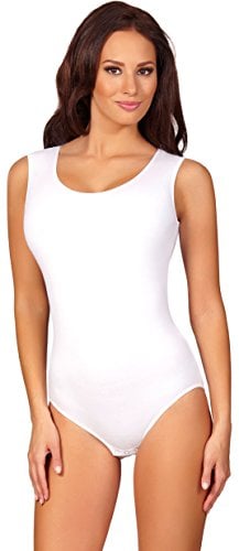 Merry Style Damen Body Ärmellos BD901 (Weiß, S)