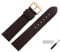 MARBURGER Uhrenarmband 17mm Leder Braun Gold Yak Prägung - Montage Set 5251731000220