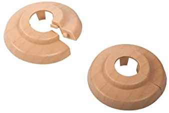 Sanitop-Wingenroth Klapprosette für Rohrsysteme 15 mm oder Typ 1/4 '' 2er-Set Rosette Abdeckung für Heizungsrohre Außendurchmesser: 49 mm Kunststoff Ahorn 19436 5