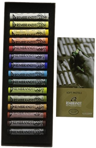 Rembrandt Estuche profesional de pasteles suaves Selección general de colores | 15 Pasteles enteros