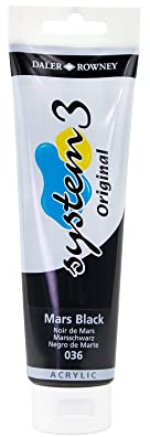 Daler Rowney System 3 Acryl 150ml Mars schwarz (036)