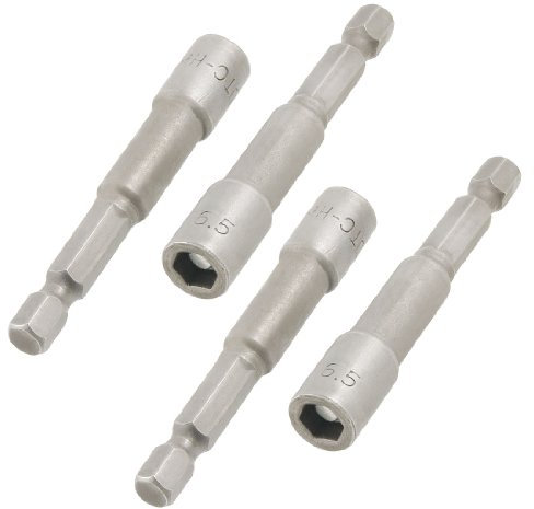sourcing map Magnetic Nut Setters Driver/Hardware, 6.5mm Hex Socket, 65mm, 4-Piece