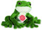 Teddy Hermann 92020 Frosch 15 cm, Kuscheltier, Plüschtier mit recycelter Füllung