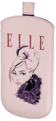 Elle Schutzhülle für Handys (Motiv: Lady in Pink) groß, Rosa