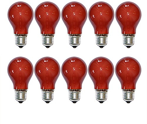 NCC-Licht 10 x Glühbirne 25W E27 ROT Glühlampe 25 Watt Glühbirnen Glühlampen bunt