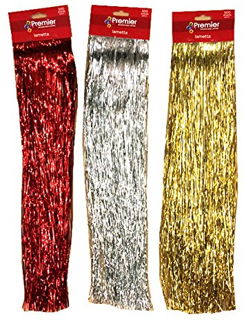 Red Tinsel Lametta 50cm x 500